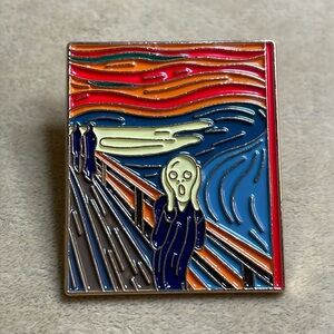 The Scream Enamel Lapel Pin